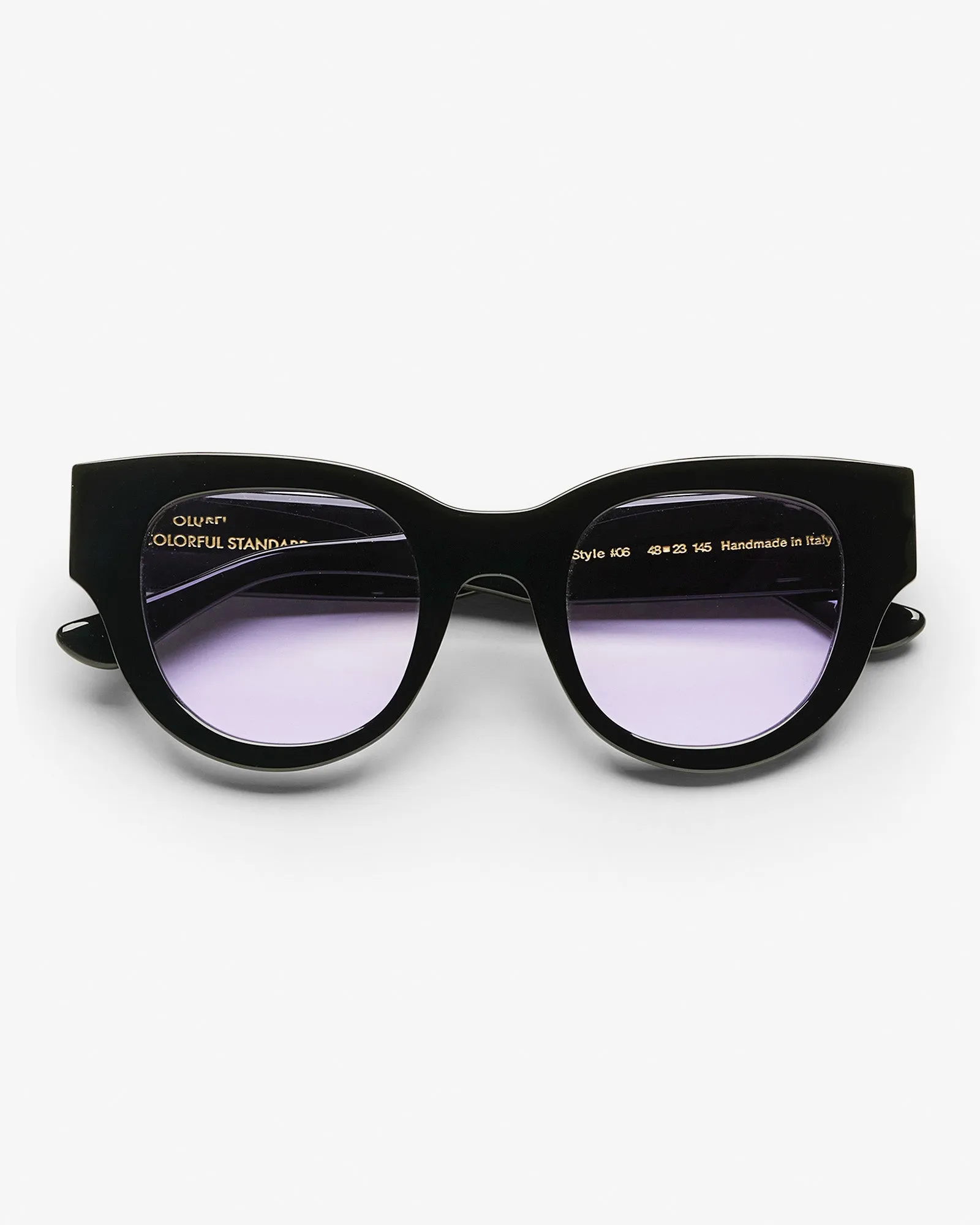 Sunglass 06 - Deep Black Solid - Lavender