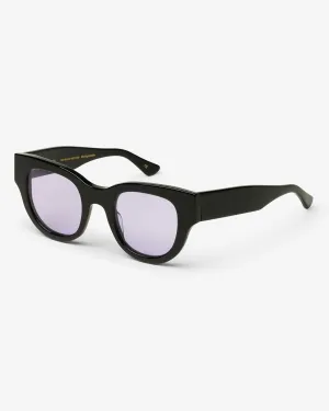 Sunglass 06 - Deep Black Solid - Lavender