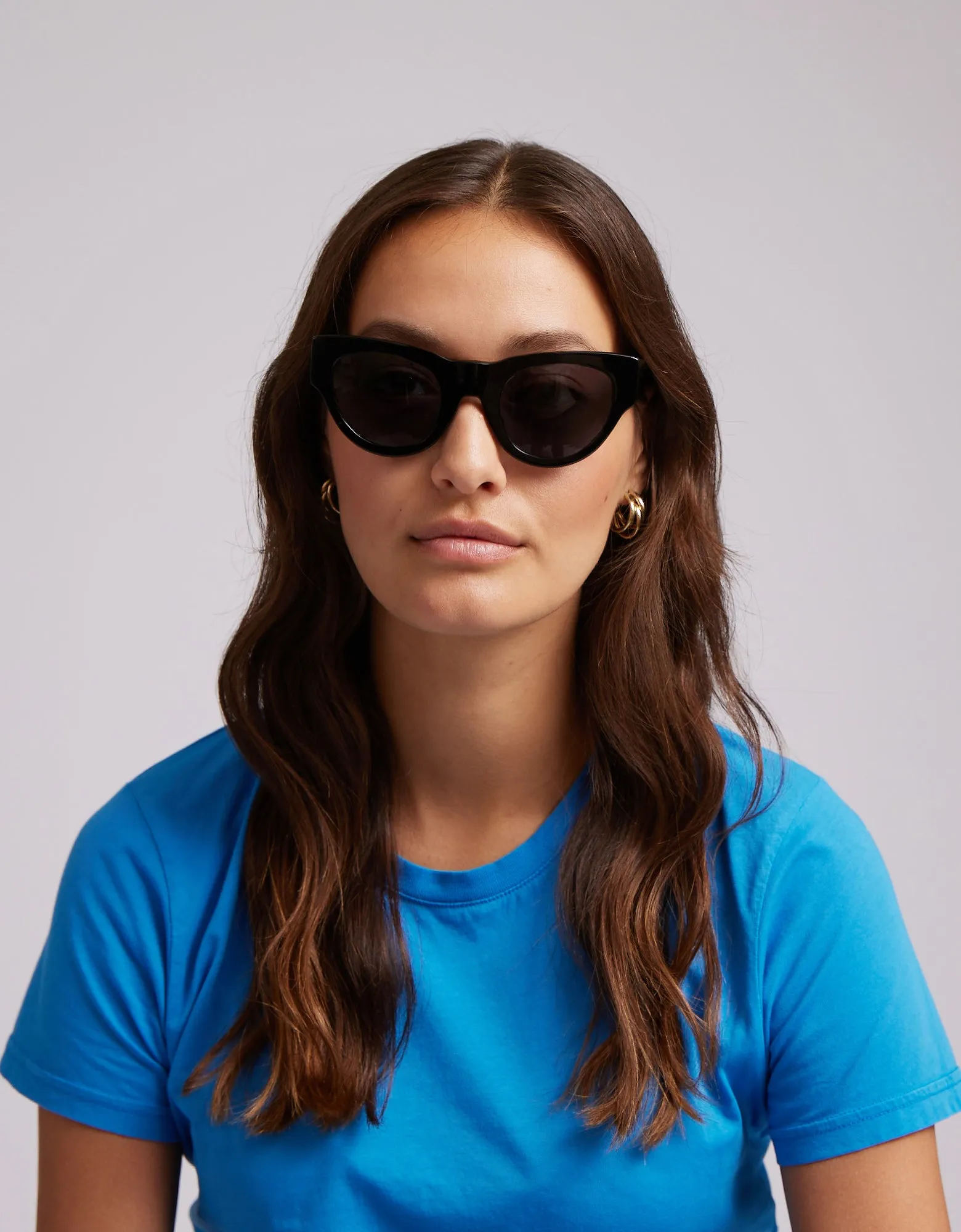 Sunglass 06 - Deep Black Solid - Orange