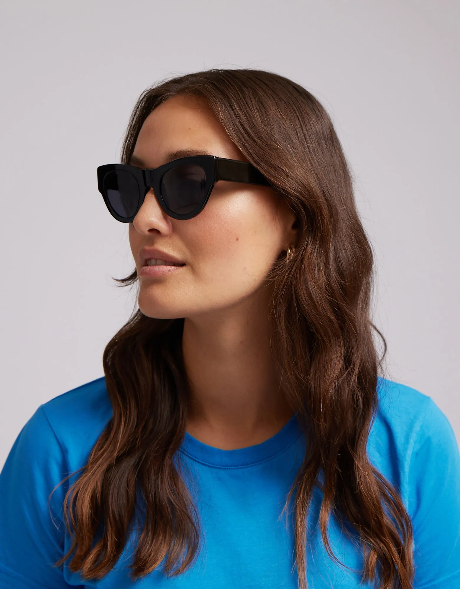 Sunglass 06 - Deep Black Solid - Orange