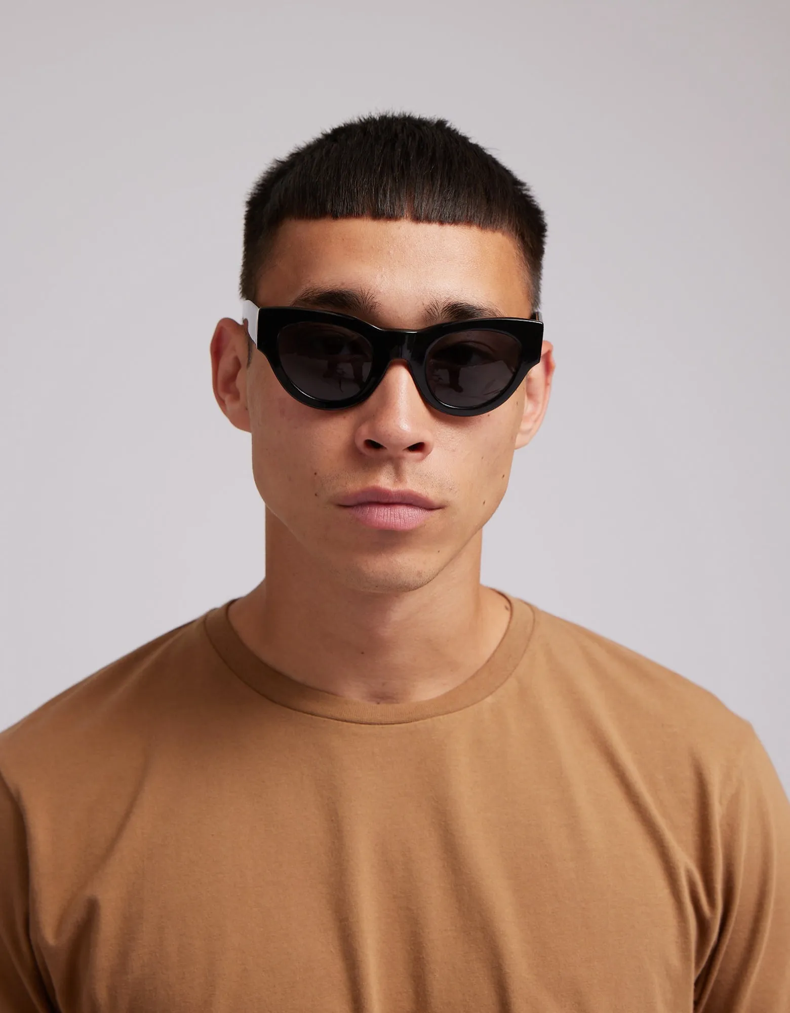 Sunglass 06 - Deep Black Solid - Orange