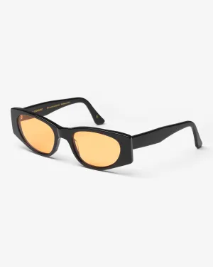 Sunglass 08 - Deep Black Solid - Orange