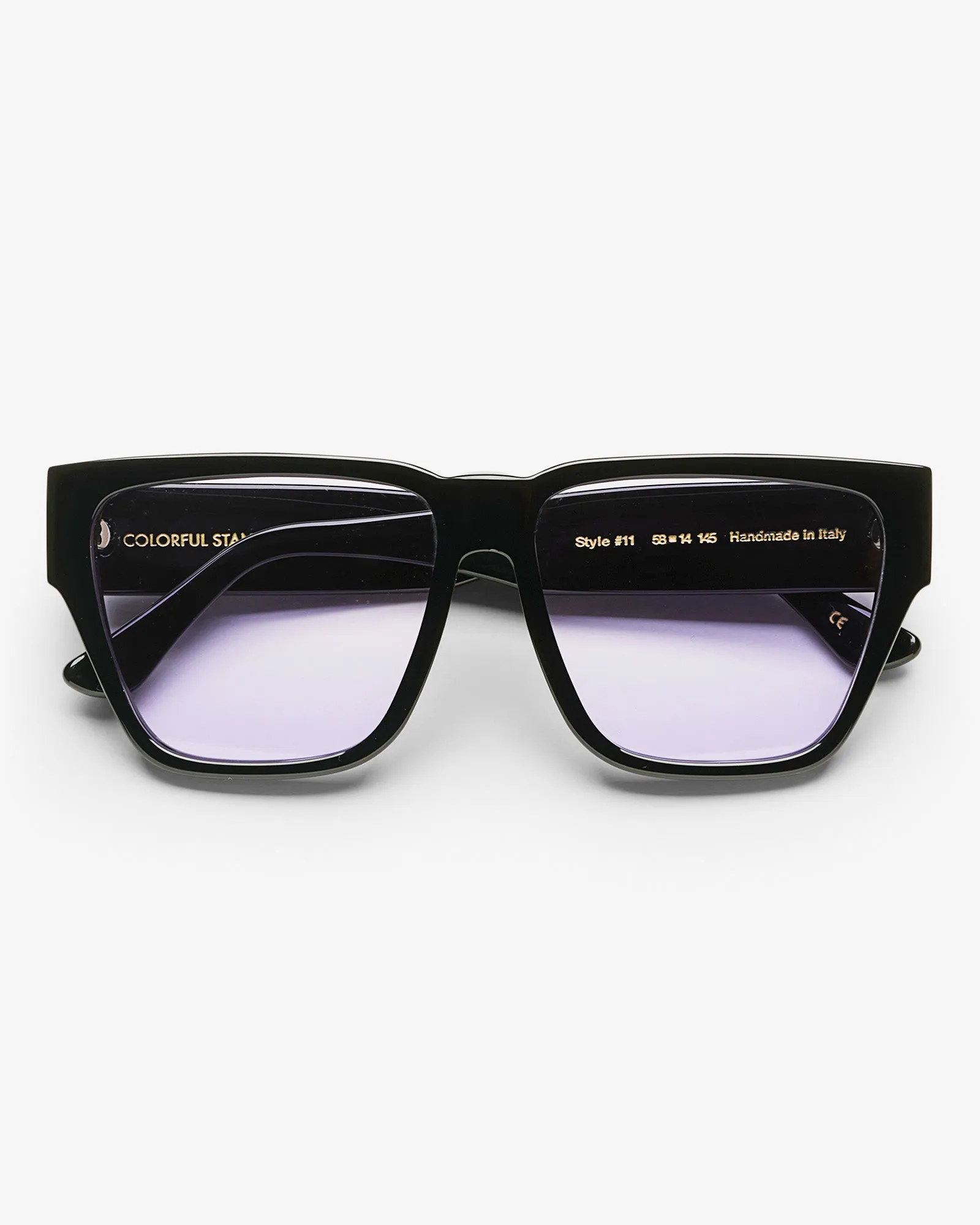 Sunglass 11 - Deep Black Solid - Lavender