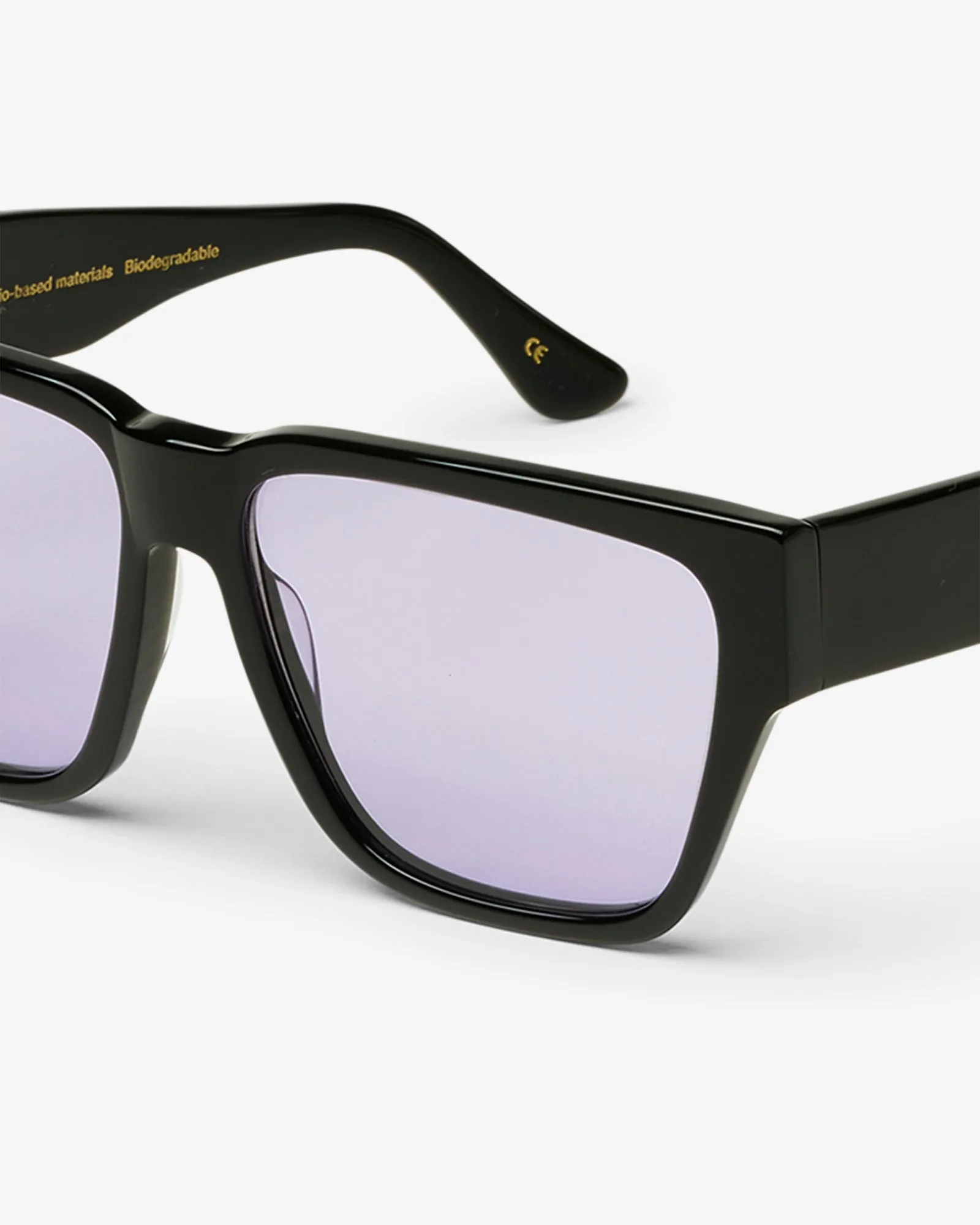 Sunglass 11 - Deep Black Solid - Lavender