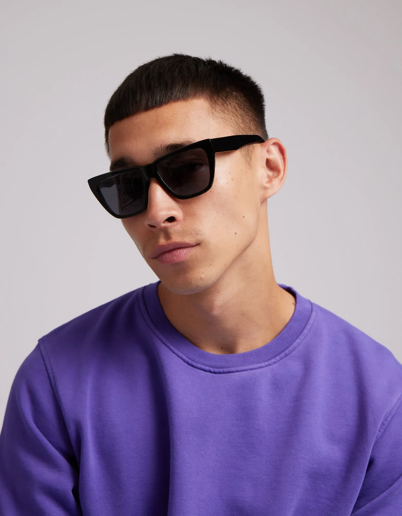 Sunglass 11 - Deep Black Solid - Orange