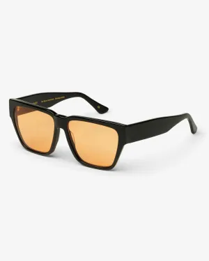 Sunglass 11 - Deep Black Solid - Orange