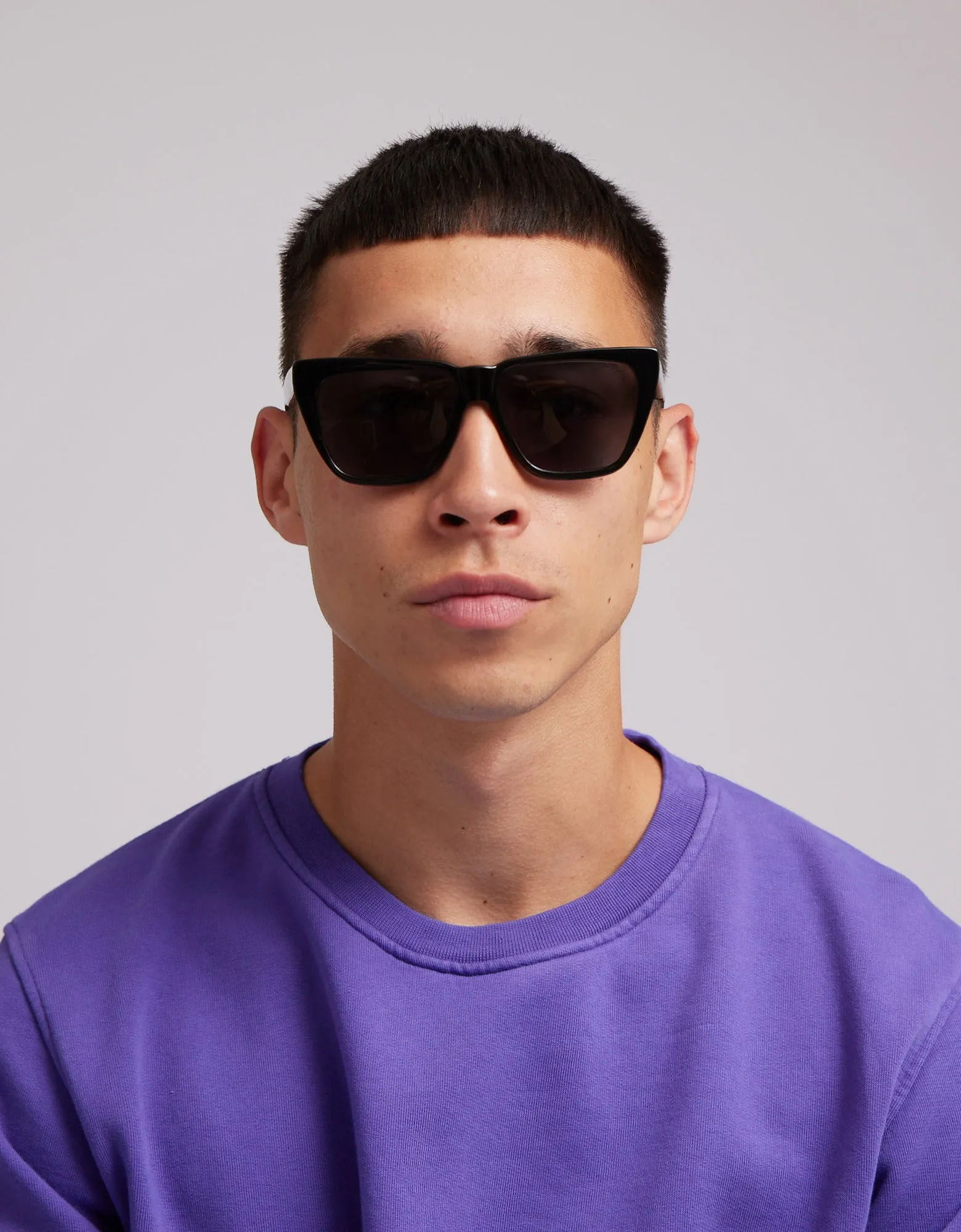 Sunglass 11 - Deep Black Solid - Orange