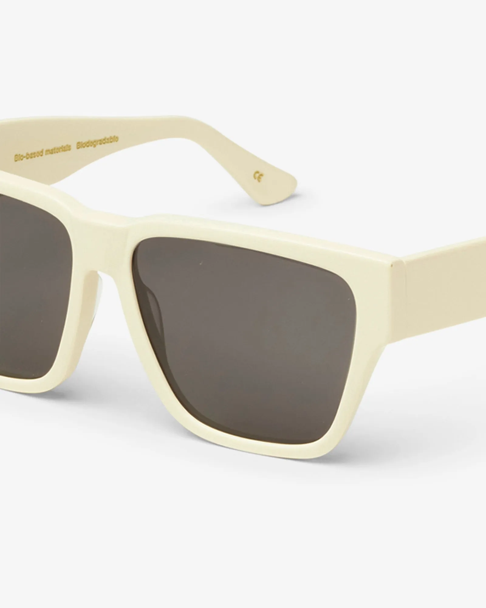Sunglass 11 - Ivory White Solid - Black