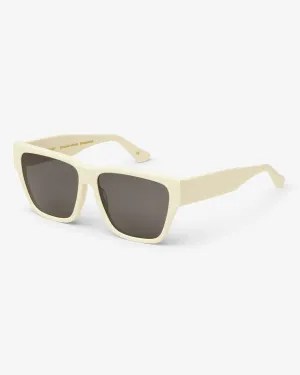 Sunglass 11 - Ivory White Solid - Black