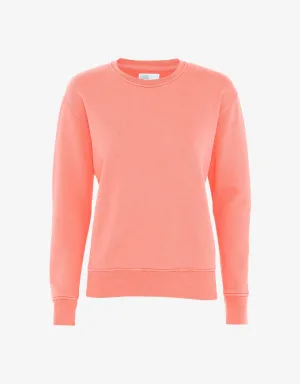 Women Classic Organic Crew - Bright Coral