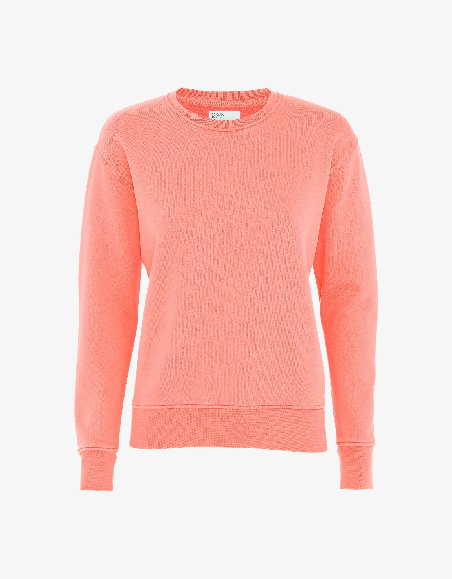 Women Classic Organic Crew - Bright Coral