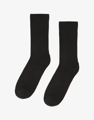 Women Classic Organic Sock - Deep Black