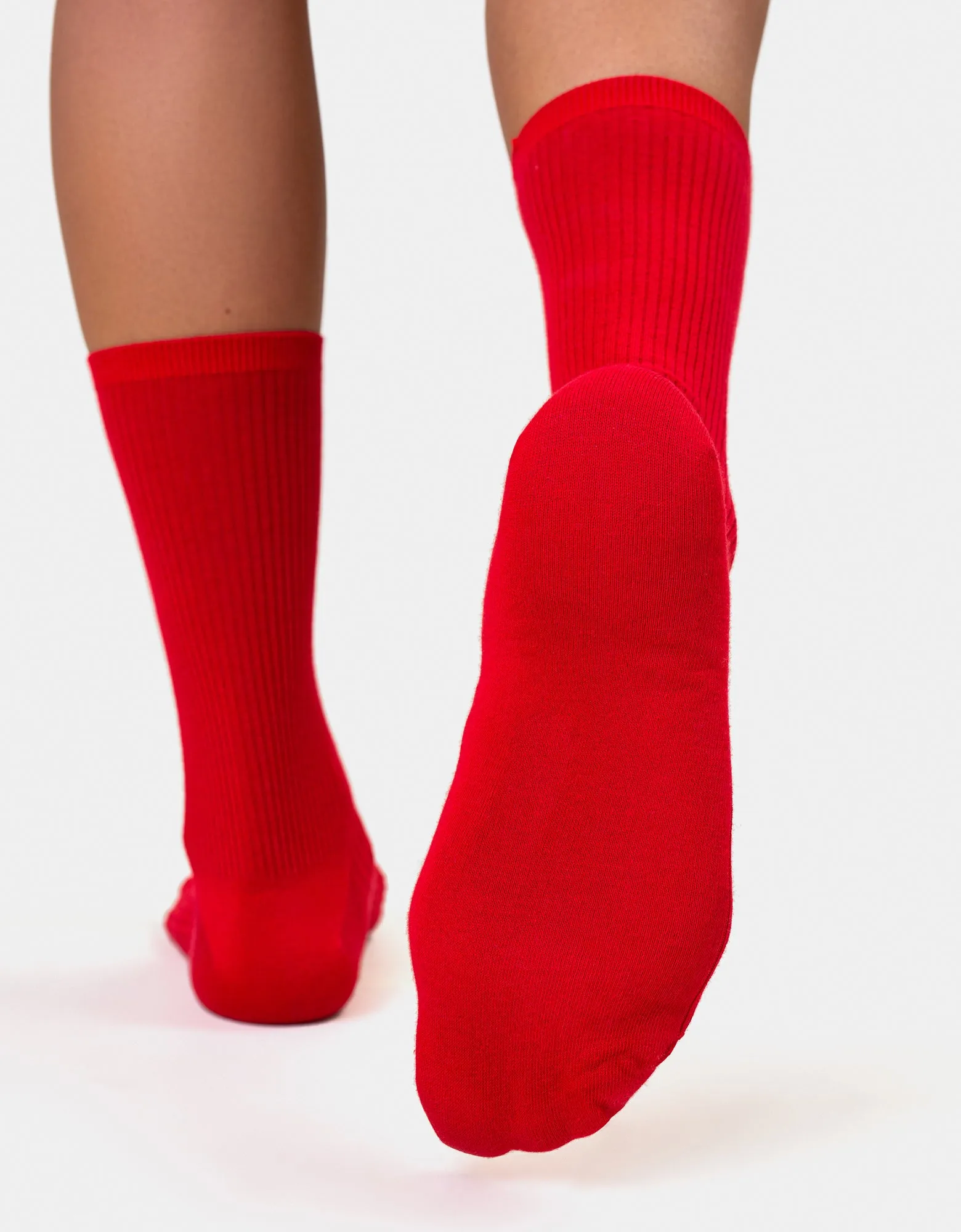 Women Classic Organic Sock - Scarlet Red