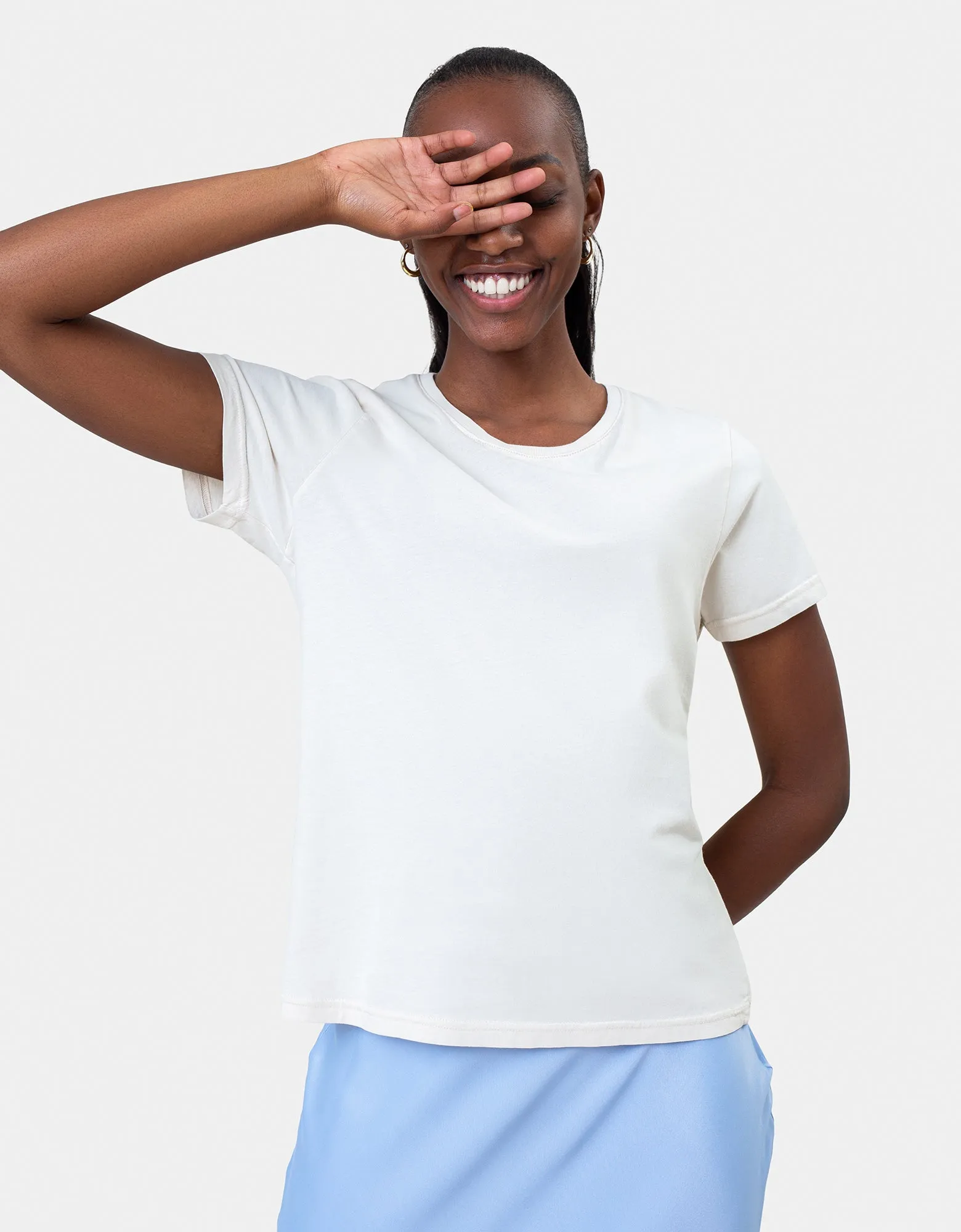 Women Light Organic Tee - Bright Coral