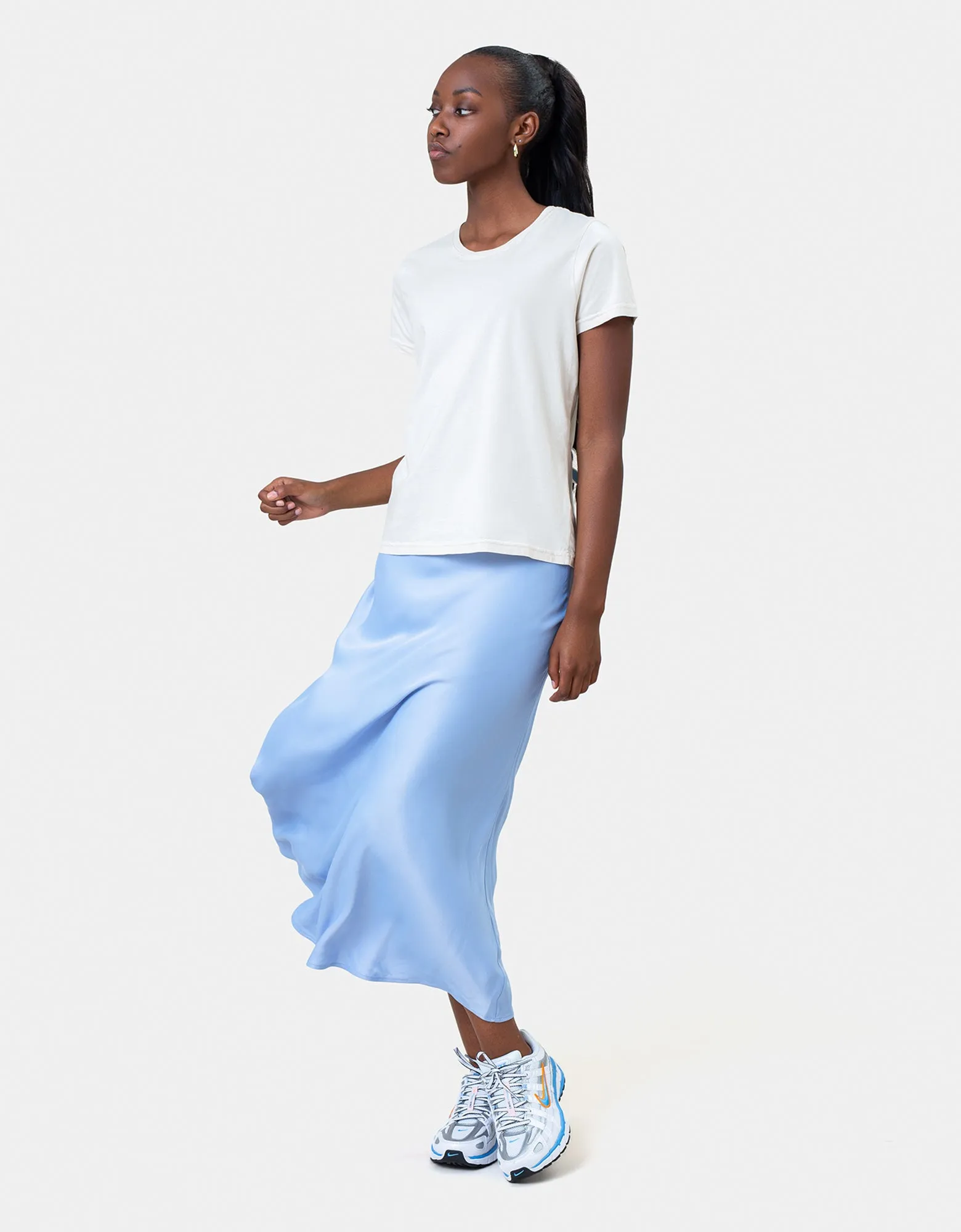 Women Light Organic Tee - Stone Blue