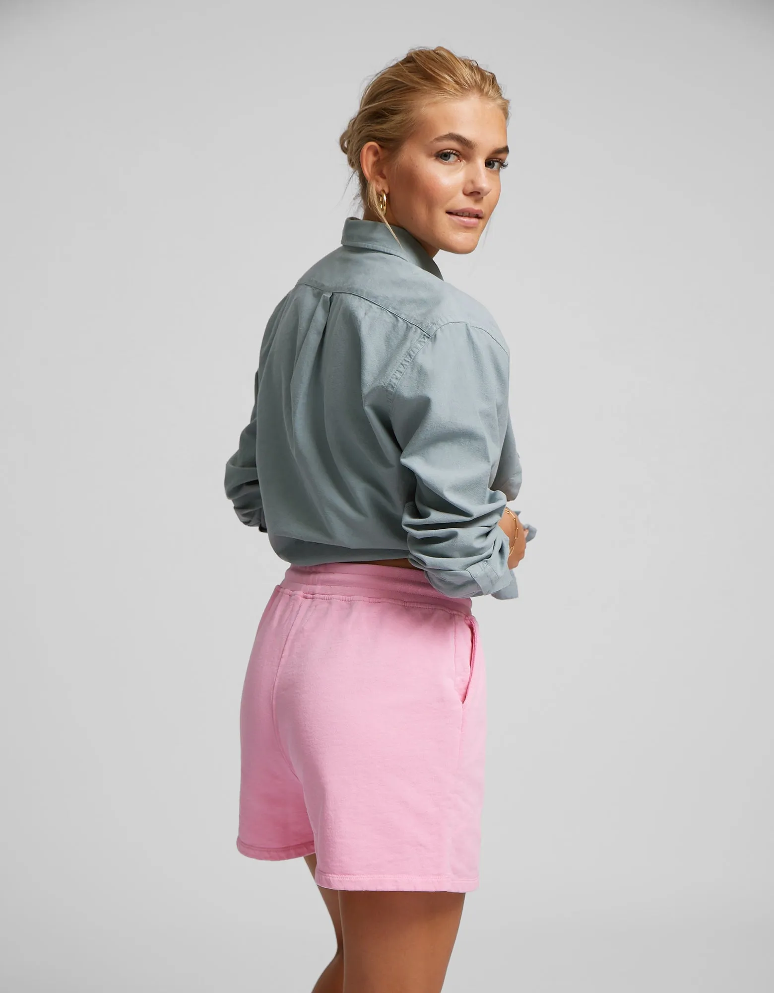 Women Organic Sweatshorts - Bright Coral
