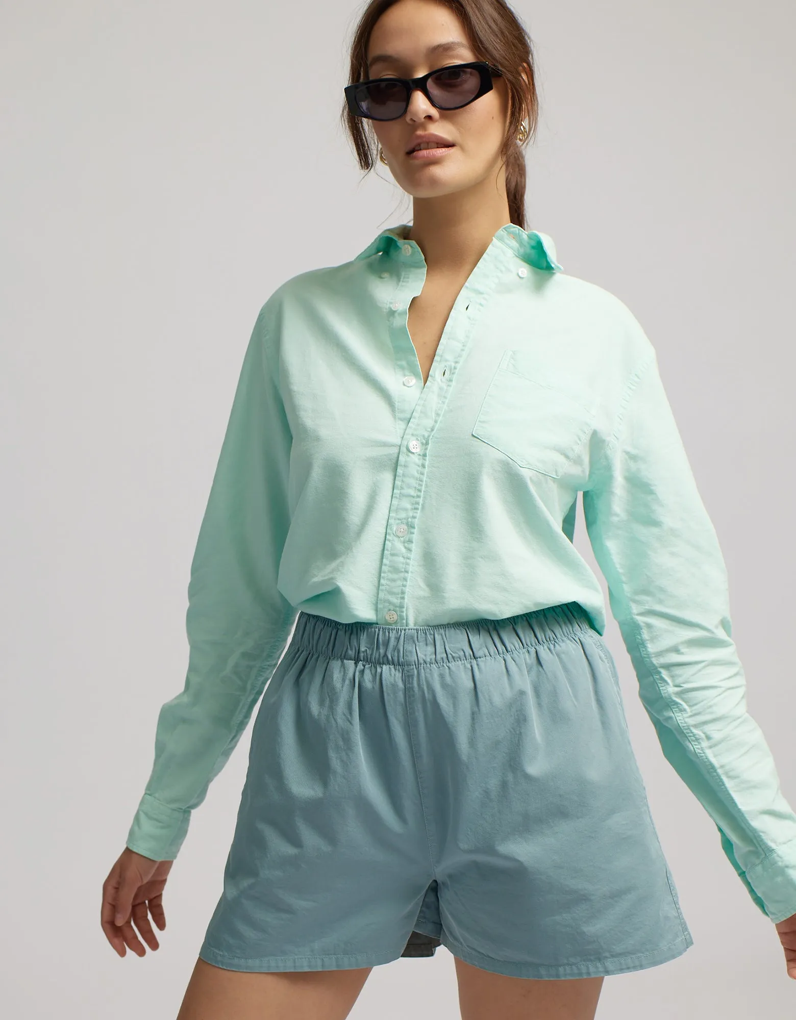 Women Organic Twill Shorts - Lemon Yellow