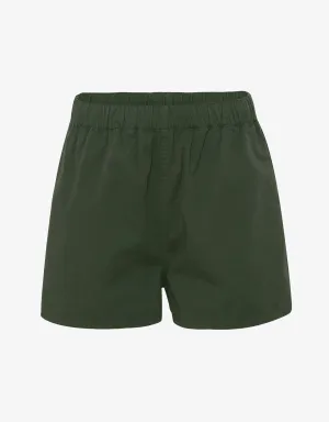 Women Organic Twill Shorts - Seaweed Green